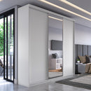 Guarda-Roupa Casal com 1 Espelho Genebra 100% MDF 3 Portas 4 Gavetas Branco